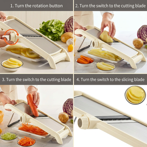 Utensilios de Cocina Premium LOVFE, Cortador y Rebanador Manual de Frutas y Verduras de Acero Inoxidable, Rebanador Mandolina - Product Image 5