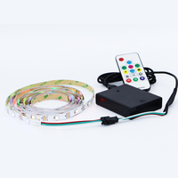 Bande lumineuse LED RGBIC 5V Ws2812B, 30 LED/m, PCB en cuivre, télécommande, intensité réglable, ruban auto-adhésif, rétroéclairage TV/PC