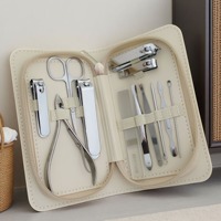 Ensemble de coupe-ongles en acier inoxydable de haute qualité, kit complet pour la coupe des ongles à domicile, coupe-ongles oblique multifonctionnel, boîte de manucure