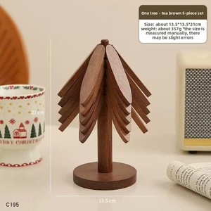 Christmas Tree Insulation Mat Solid Wood Dining <b>Table</b> <b>Coaster</b> Anti Scalding Mat Pot Mat Creative Personalized Home Decoration - Product Image 4