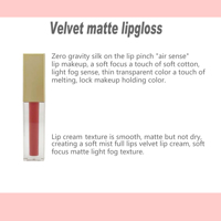Rouge à lèvres mat Brillant à lèvres Marque privée Vente en gros Logo personnalisé Longue durée Étanche Nude Liquide Rouge à lèvres Herbal Mineral