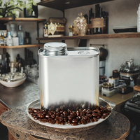 Vente en gros d'usine, boîte en métal pour grains de café de 200 g avec évent, emballage de qualité alimentaire, impression de logo personnalisée