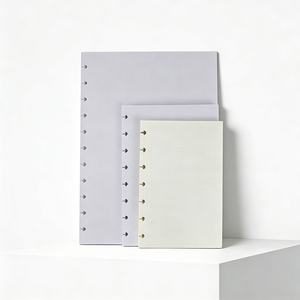 Recharges <span class=keywords><strong>de</strong></span> papier <span class=keywords><strong>pour</strong></span> carnet/agenda à feuilles mobiles A5 personnalisées (pautre, ligné, quadrillé, vierge) <span class=keywords><strong>pour</strong></span> reliure à disques - Product Image 4