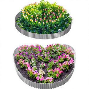 Borde de Jardín Ecológico de Acero CORTEN Natural de 10'x10', Rectangular, para Césped y Paisajismo - Product Image 1