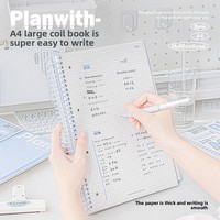 Planwith Friend Plan Co-branded A4 Grand carnet de planification multifonctionnel à spirale pour étudiants seniors, cadeau