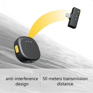 Microphone sans fil rechargeable de type téléphone, micro-cravate compact pour créateurs de contenu, podcasts, usage professionnel - Product Image 3