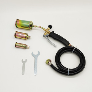 <b>Heating</b> Torch Liquefied Gas 3 M <b>Cable</b> Manual Ignition Copper Plated Straight Head Welding Torch - Product Image 1