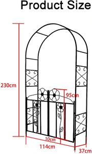 Feitoya — arc de roses en métal, Design moderne et décoratif, grande arche en treillis de noël, pour jardin d'arrière-cour, extérieur - Product Image 3