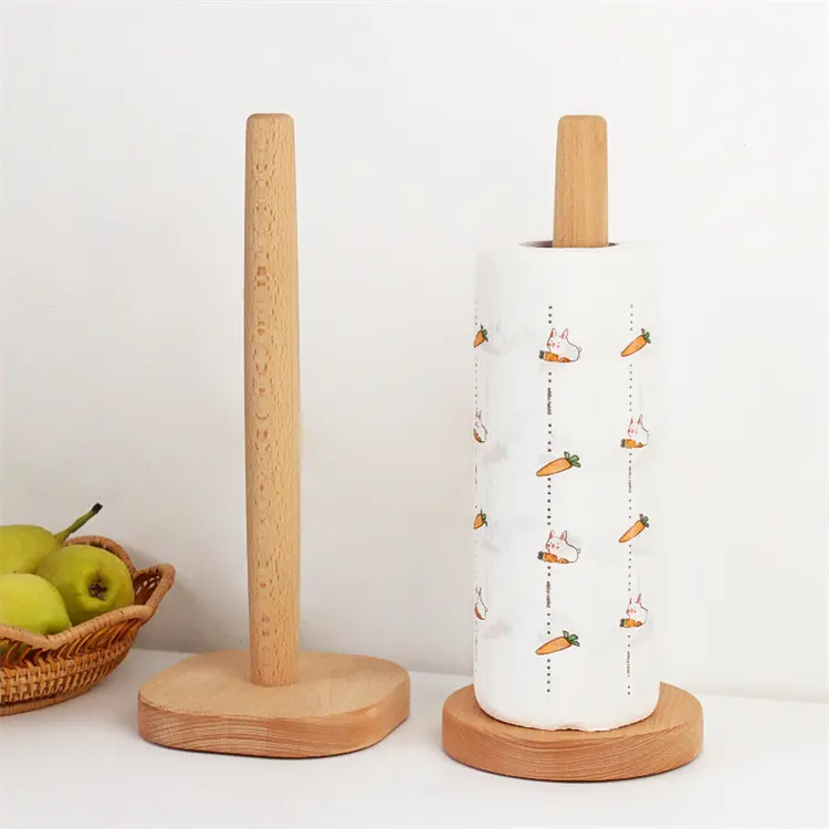 Küchentisch Stehpapierhandtuch Organisator Rolle Spender Holzpapierhandtuchhalter für Esstisch