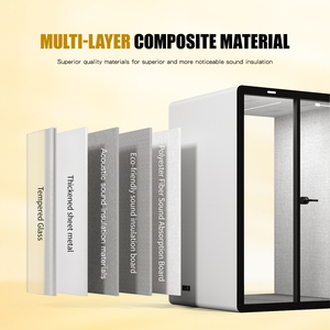 Cabina de Oficina Modular Prefabricada Moderna Insonorizada con Paneles Acústicos para Uso en Interiores/Exteriores, Último Modelo de Cabina de Oficina Silenciosa - Product Image 4
