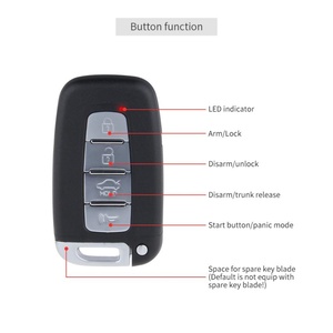 Remote Control Keyless Entry System <b>Push</b> Start Button Auto Start <b>Car</b> Alarm - Product Image 2