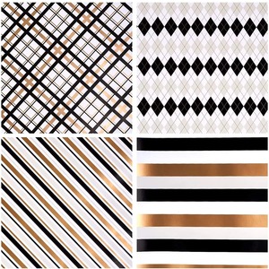 Custom Eco-Friendly Recyclable Geometric Pattern Gift <b>Wrap</b> <b>Paper</b> <b>Roll</b> Double-Sided PE Coated 120GSM Digital Printing <b>Paper</b> - Product Image 4