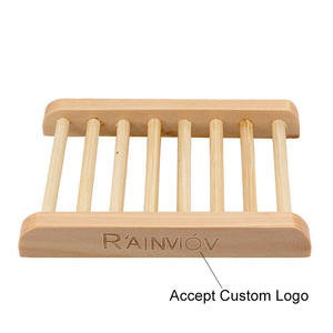 <span class=keywords><strong>Porte</strong></span>-<span class=keywords><strong>savon</strong></span> en bambou avec Logo personnalisé, Simple, créatif et antidérapant, pour salle de bain et douche - Product Image 3