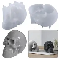 Mchoice Extra Large Silicone Skull Cake Mold Haunted Skull Baking Cake Pan  for Halloween and Birthday Party 
