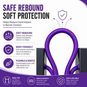 Cordon élastique violet de 10 mm, cordon antichoc, résistance à la rupture de 180 kg, pour la fermeur des barrières de tyrolienne, utilisation en extérieur - Product Image 4