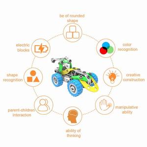 109 pièces de blocs de construction à visser pour enfants, jouets éducatifs de construction de véhicules, ensemble de jouets d'apprentissage STEM 5 en 1 avec tournevis - Product Image 3