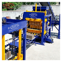 Machine automatique de fabrication de briques en béton QT4-15, moules personnalisés pour blocs creux, pavés et bordures