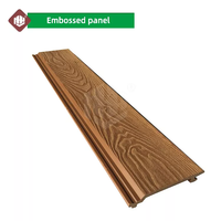 Offre Spéciale extérieur WPC décoration murale Surface de grain de bois panneau mural imperméable revêtement mural externe