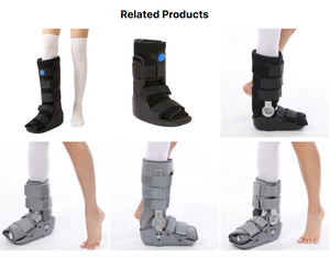 Botte de rééducation orthopédique médicale de haute qualité, attelle de marche pour cheville et genou, aide à la marche articulée, certifiée CE, nylon TPR - Product Image 6