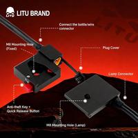 Support de fixation rapide pour projecteur LED de voiture, support universel pour lampe LED de montant A de véhicule tout-terrain modifié