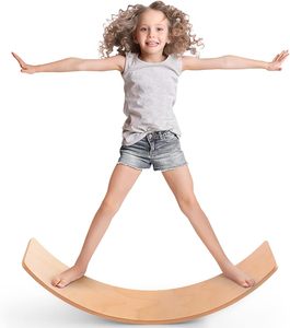 Planche d'équilibre en bois pour enfants, idéale pour l'intégration sensorielle, l'exercice, le yoga et les activités sportives et de divertissement – Offre Spéciale - Product Image 1