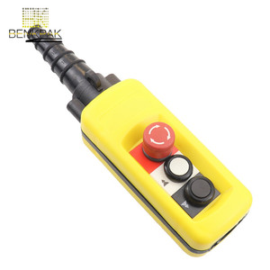 Hai tốc độ hoist Crane Mặt dây chuyền trạm kiểm soát 2 pushbuttons với dừng khẩn cấp Cấu trúc điện tử làm bằng nhựa - Product Image 3