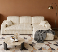 Ensemble de canapés modulaires modernes pour salon, canapé sectionnel en velours côtelé compressé pour la vente en gros