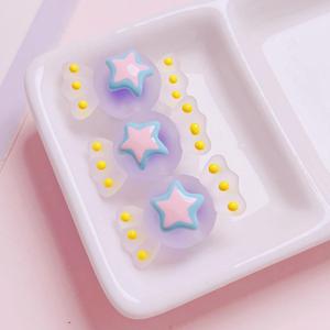 Nueva llegada pentagrama pintado a mano DIY Cadena de teléfono móvil acrílico plástico Lucite cuentas moderno Color colisión azúcar esmerilado - Product Image 4