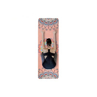 Tapis de yoga et de Pilates pliable en daim rose imprimé numériquement, double couche, antidérapant, écologique, personnalisé ZENJOY