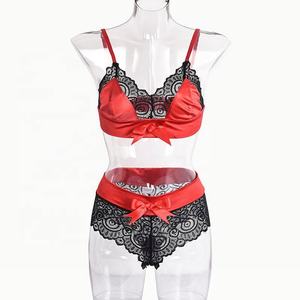 Kostenlose Lieferung Zweiteiliges Satin-Dessous-Set für Damen Unterwäsche - Product Image 6