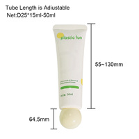 Tube rond vide en plastique blanc lisse de 30 ml, à visser, pour emballage cosmétique, idéal pour l'impression sérigraphique sur tubes PE – Vente chaude
