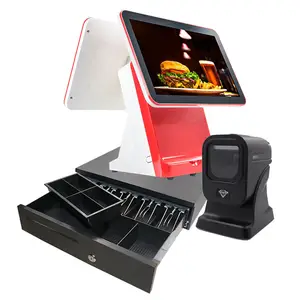 Système de restauration rapide avec écran tactile de 15 pouces, 1 pièce, pour caisse enregistreuse, terminaux de point de vente pour la gestion des commandes de Restaurant, CR002