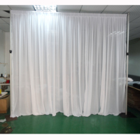 Support de toile de fond télescopique en aluminium pour événements de mariage, système de drapage portable