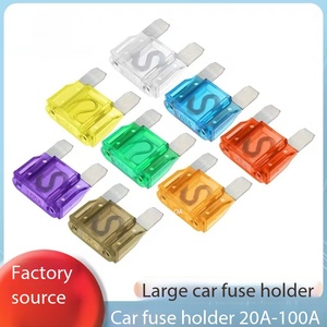 Clips de fusibles automobiles en céramique de grande taille, type fiche, pièces de fusibles <span class=keywords><strong>pour</strong></span> véhicules, 20/30/40/50/60/70/80/90/100A, haute capacité de rupture - Product Image 2