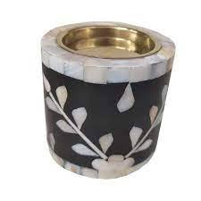 Bone Inlay Style <b>Candle</b> Holder with Handmade <b>Small</b> Size Inlay Craft <b>Candle</b> Holder for Decoration Hot Sale Brass Tea Light - Product Image 4