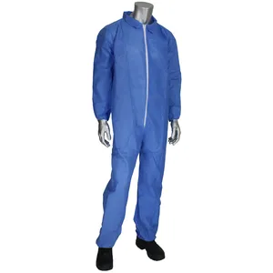Flame Resistant Coverall FR PPE CAT III Type 5/6 Nonwoven SMS Blue Disposable Coverall Fire Retardant