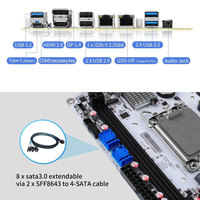 Carte mère NAS CWWK Q670 8 baies LGA 1700 8x SATA3.0, 3x M.2 NVMe DIY, double DDR5, slot PCIe5.0 x16, Mini ITX
