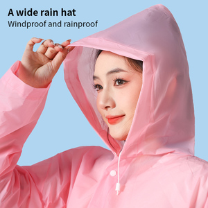 EVA per adulti impermeabile <span class=keywords><strong>Poncho</strong></span> impermeabile impermeabile impermeabile per uomini e donne Logo decorazione per moto all'aperto escursioni - Product Image 4