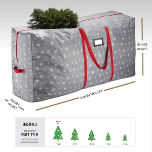 Bolsa de Almacenamiento Navideña Zuoyi, Gris con Copos de Nieve, Tela Oxford Impermeable y Resistente al Polvo, Rectangular, para Armario, 2023094 - Product Image 3