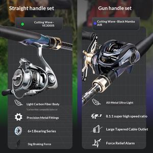 Ensemble de cannes à pêche HISTAR Waves pour lancer à longue distance 2,7/3,0 m, action moyenne, pêche en mer, pêche à la ligne - Product Image 2