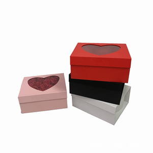 Heart-Shaped Window <b>Creative</b> <b>Gift</b> Box for Fruit Flowers Bridesmaid Birthday Surprise - Product Image 1
