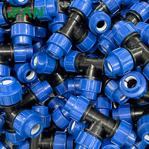Conexões de Compressão <span class=keywords><strong>PP</strong></span> PN16 para Sistema de Irrigação IFAN China Factory, Conector T e Acoplamento para Tubos HDPE - Product Image 6