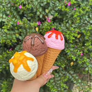 DIY Refrigerator <b>Sticker</b> Props Home Decoration <b>Kitchen</b> Kit Gelato Model Without Edges Artificial Pink Chocolate Sauce Sweet Toy - Product Image 4