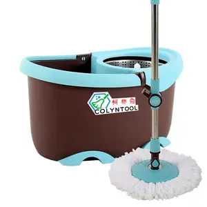 Fornitore più pulito di tutti i tipi cattura polvere testa in microfibra pavimento 360 plastica mop Wringer secchio