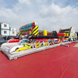 Pista de obstáculos inflable gigante con grafitis para adultos, castillo inflable, casa de brinco para fiestas, tobogán combinado, castillo hinchable, brincolín. - Product Image 2