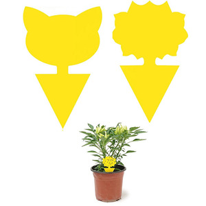 Piège à insectes collant double face en forme de papillon YUMO, jaune, pour mouches des fruits, moucherons, insectes volants - Jardin, maison, protection des plantes - Product Image 1