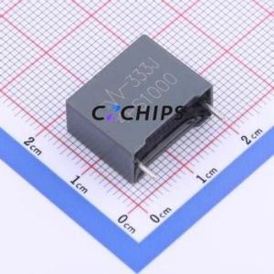 Condensador de película de polipropileno (CBB) 4PS333J3A6AS6035A1, componente de montaje en orificio (THT), paso de 15 mm, 33 nF, 5 %, 1 kV - Product Image 1