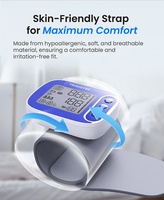 Tensiomètre de poignet électrique rechargeable compact, appareil de mesure automatique de la pression artérielle avec écran LED, garantie de 2 ans