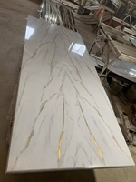 Panneaux muraux en PVC 3D WPC en feuille de marbre UV pour la décoration de la maison