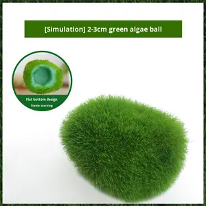 Gesimuleerde Visbak Zeewier Bal Water Plant Micro Landschap Indoor Desktop Milieuvriendelijke Decoratieve Planten <span class=keywords><strong>Aquarium</strong></span> Accessoires - Product Image 6